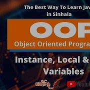 OOP 02 Instance Variable Local Variable And Final Variables In Sinhala