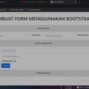 Membuat Form Inline Horizontal Dan Vertical Menggunakan Bootstrap 5 Pemrograman Web