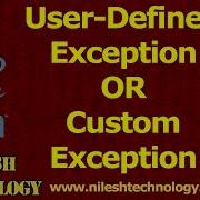Java User Defined Exception Custom Exception