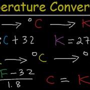 Celsius To Fahrenheit To Kelvin Formula Conversions Temperature Units C To F To K