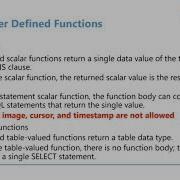 Uwe Ricken On User Defined Functions