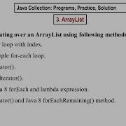 ArrayList Exercises 3 For Beginner