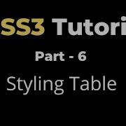 CSS3 Tutorial Part6 Styling Tables Yusy4code