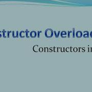 Constructor Overloading Concept Explained Program Example Java ICSE