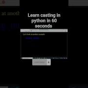Casting Viral Youtubeshorts Pythonforbeginners Pythonprogramming Castinginpython