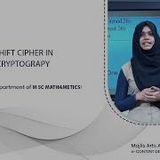 Shift Cipher In Cryptography MSc Mathematics Peer Group Teaching