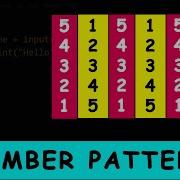 Python Program To Print Number Pattern In Square Shape 13