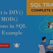 What Is DIV MOD Functions In SQL With Example SQL Learn SQL Training