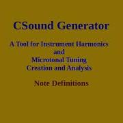 CSound Generator Notes