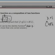 Expressing A Function As A Composition Of Two Functions