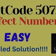 LeetCode 507 Perfect Number EASY JAVA Detailed Solution