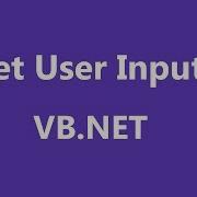 VB Net Get User Input