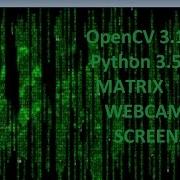 Web Camera Background Mask Matrix Rain Screen Saver OpenCV Python