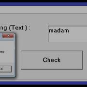 VB6 Practical 17 Take Input Of A Word And Check Whether It Is A Palindrome Or Not