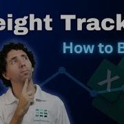 How To Make A Weight Tracker In Excel