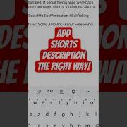 How To Add Description In YouTube Shorts In 2026 Shorts