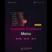 Custom Right Click Context Menu HTML CSS JavaScript