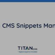 Titan CMS Snippets Manager