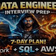 Data Engineer Interview Prep 7 Day Plan Spark SQL AWS