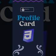 Profile Card Source Code Available How To Create Animated Profile Card Using Html Css Shorts