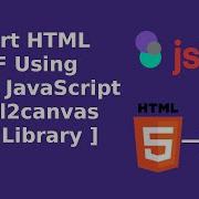 Convert HTML To PDF Using JsPDF And Html2canvas Library By CDN Version JsPDF Html2canvas CDN