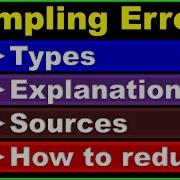 Sampling Errors Sources Of Sampling Errors How To Reduce Sampling Errors Marketing Research