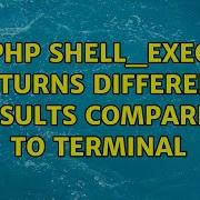 Php Shell Exec Returns Different Results Compared To Terminal