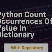 Python Count Occurrences Of Value In Dictionary