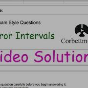 Error Interval Answers Corbettmaths