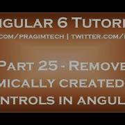 Remove Dynamically Created Form Controls In Angular