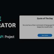 Random Quote Generator For Website Using HTML CSS JavaScript JavaScript API Project