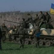 Столкновения под Краматорском местные против танков