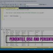 PERCENTİLE DİSC AND PERCENTİLE CONT