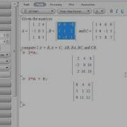 Maple Matrix Algebra