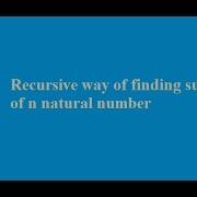 Program To Find Sum N Natural Number Using Recursion In Java Lec 01 Recursion Tutorial