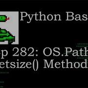 Python Basics OS Path Getsize Method