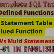 61 Multi Statement Table Valued Function Inline Vs Multi Statement Table Valued Function In SQL
