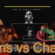 Burning In Hell But Real Sans V S Chara Full Mechanics Friday Night Funkin Indie Cross