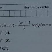 Functions Inverse Functions Composite Functions 2023 GCE Maths Paper 1 Question 15