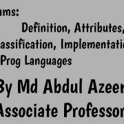 Subprograms Definition Attributes Design Issues Classification Implemen W R T Diff Prog Lang