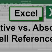 Excel Relative Vs Absolute Cell References