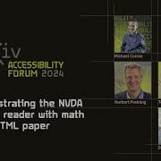 Demo The NVDA Screen Reader And Math ArXiv Accessibility Forum 2024
