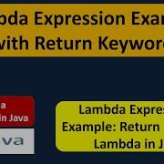Lambda Expression Example With Return Keyword Lambda Expression In Java Java Lambda Expressions