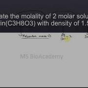 How To Calculate The Molality Of Solution With Given Density And Molarity