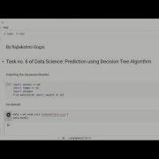 Prediction Using Decision Tree Algorithm Iris Dataset