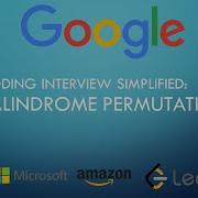 Coding Interview Tutorial 20 Palindrome Permutation LeetCode