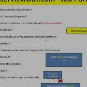 Transient In Java