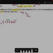 Binomial Expansion N Is Unknown Example 2