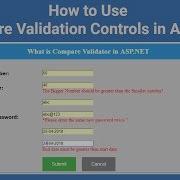 9 How To Use Compare Validator In ASP NET ASP NET Tutorial