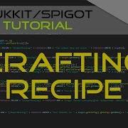 Minecraft Bukkit Spigot Plugin Tutorial 3 Crafting Recipe DISCORD